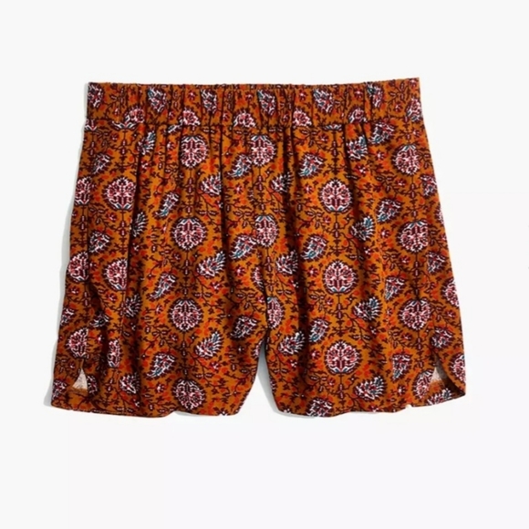 Madewell Drapey pull-on paisley shorts Size XS E 158 - Picture 7 of 7